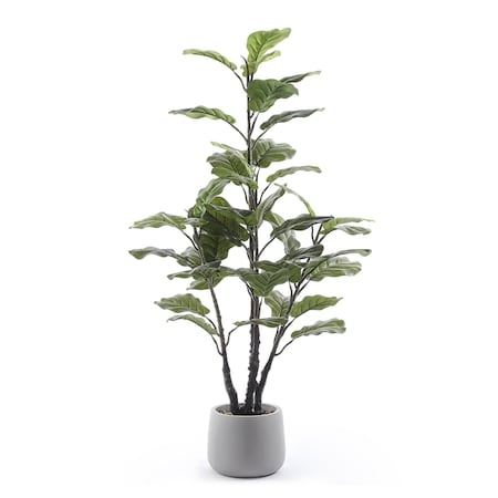 Forever Leaf Faux 4 ft. Fiddle Leaf Tree w/Pot FL05103